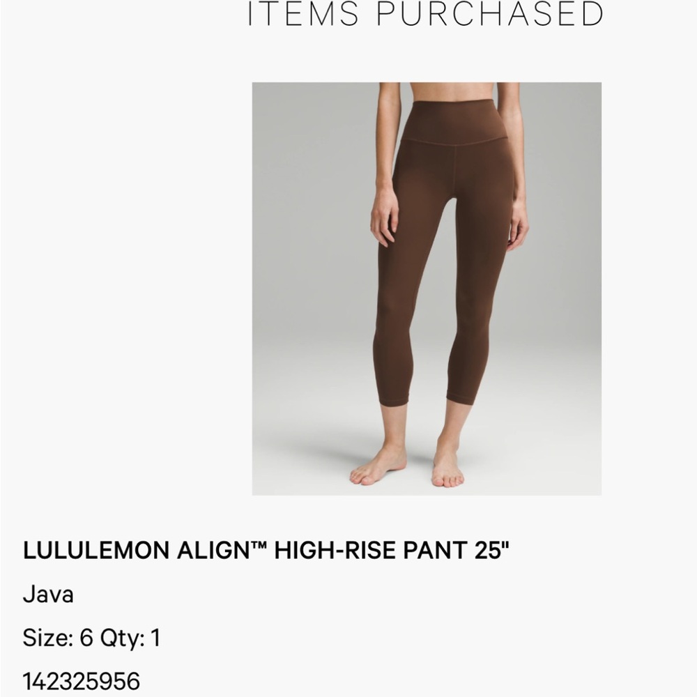 Lululemon Align High-Rise Pant 25" - Java